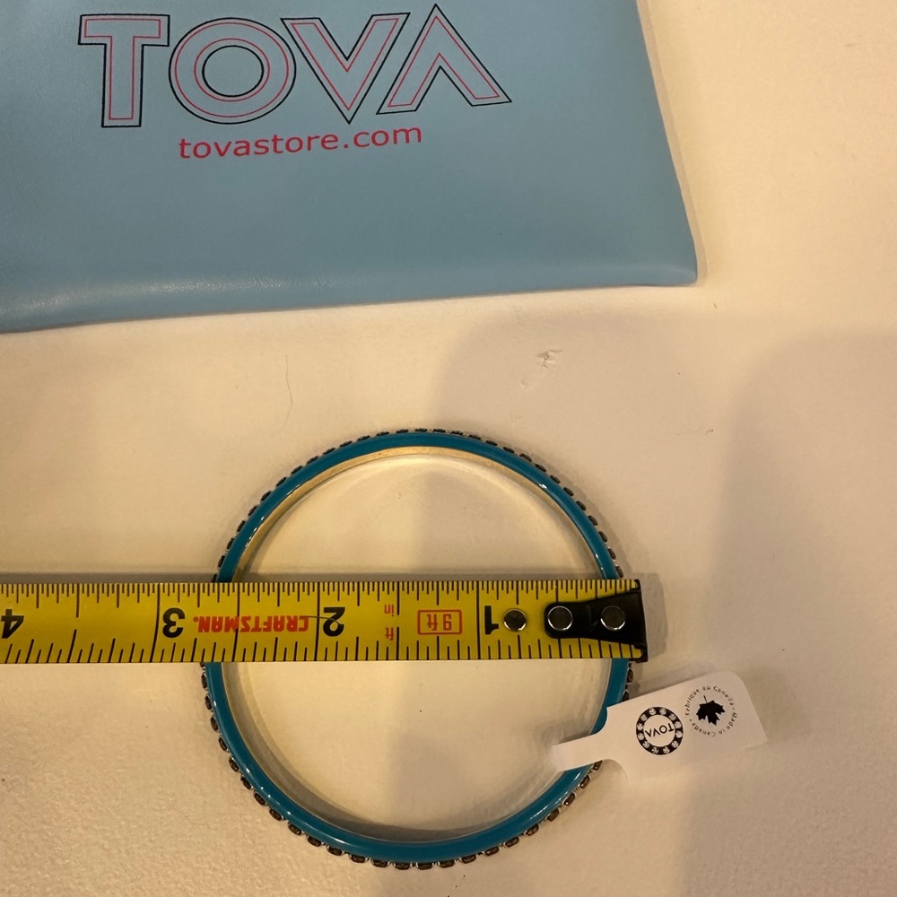 Blue and Gold Bangle Bracelet - Picture 5 of 7